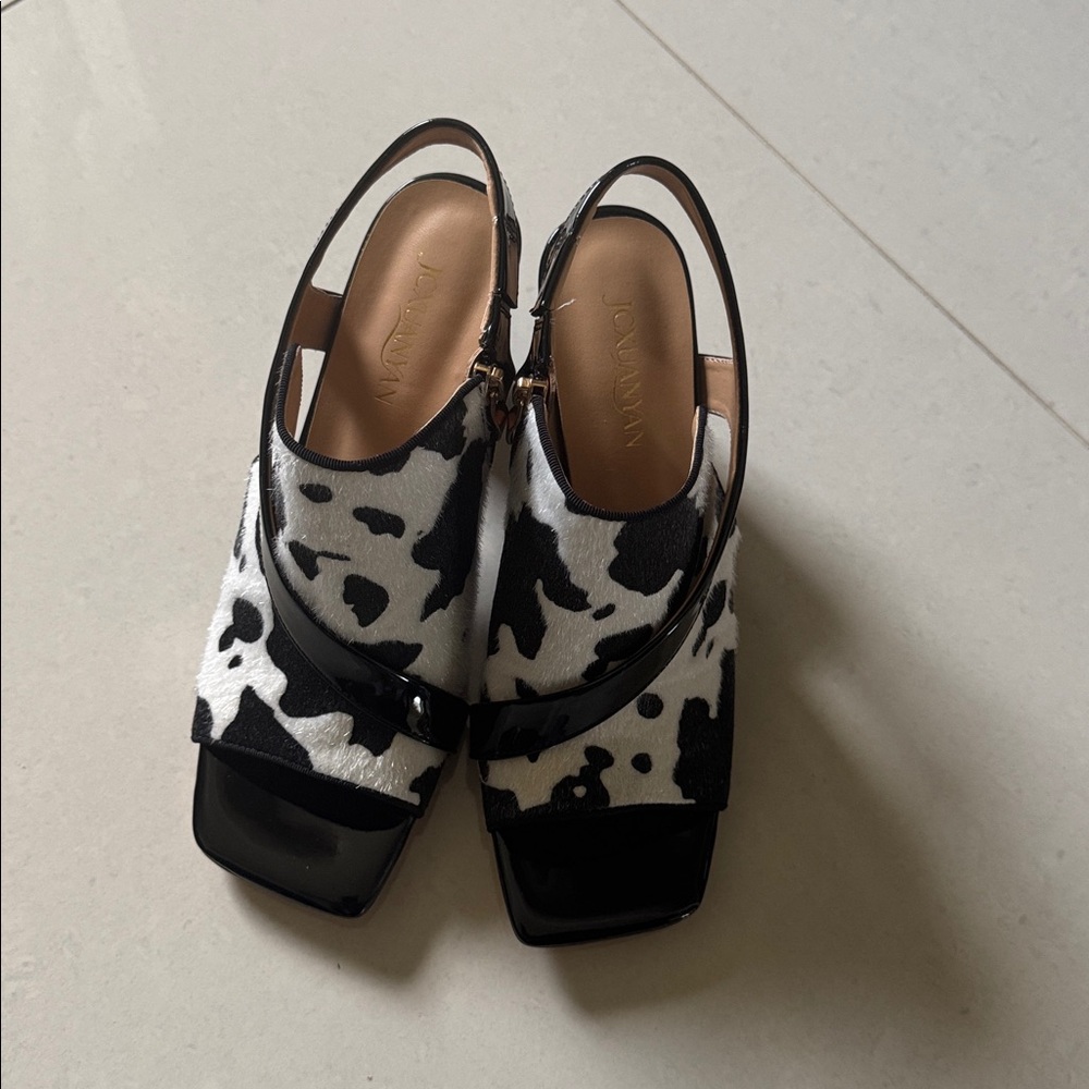 Cow Print Slingback Heels